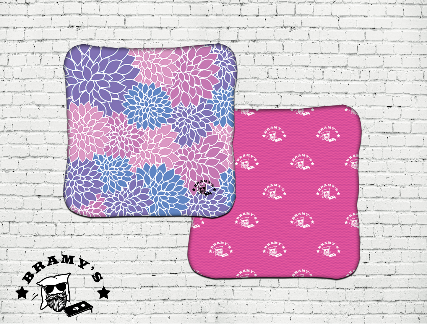 Girls Throw Too (4 pack)- Flowers (pink logo back)