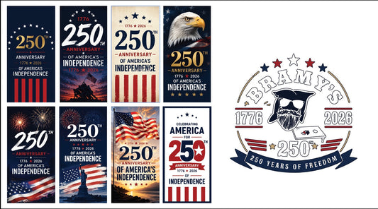 America 250 Pro Boards 3/4 inch Baltic Birch Stock Designs Your choice of 2 color All Weather Resin bag sets