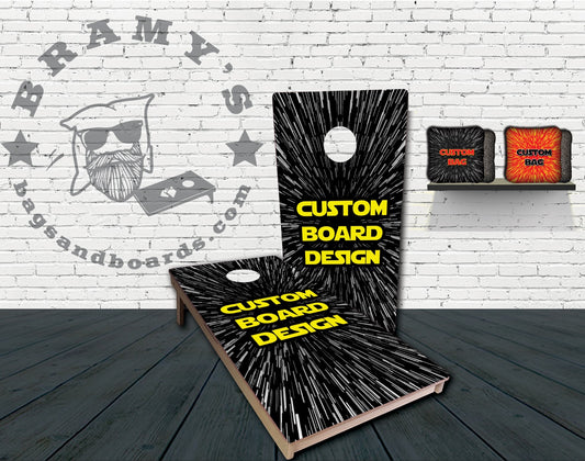 Boards and set of 8 bags  w/ Custom Design Free Shipping