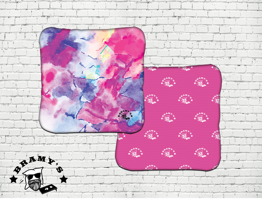 Girls Throw Too (4 pack)- Watercolors (pink logo back)