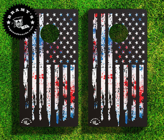 Red, White, Blue Color Splash Flag (includes 8 all-weather resin bags)