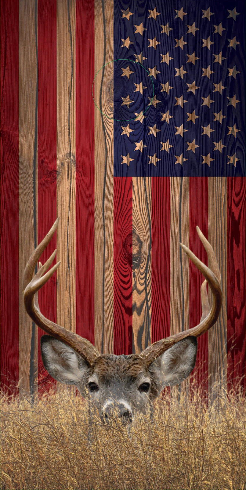 Wood Grain Deer&Flag/ Union Right (includes 8 all-weather resin bags)